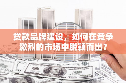 峨眉山贷款品牌建设，如何在竞争激烈的市场中脱颖而出？