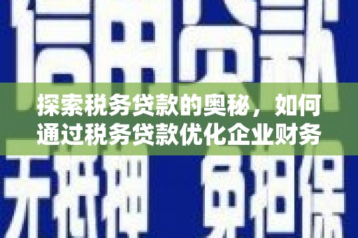 峨眉山探索税务贷款的奥秘，如何通过税务贷款优化企业财务