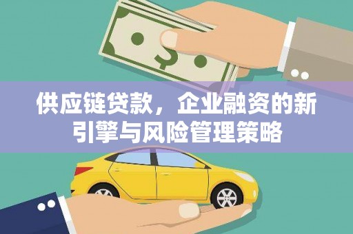 峨眉山供应链贷款，企业融资的新引擎与风险管理策略