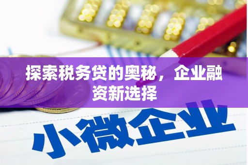 峨眉山探索税务贷的奥秘，企业融资新选择