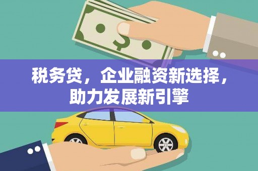 峨眉山税务贷，企业融资新选择，助力发展新引擎