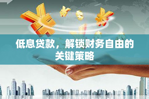 峨眉山低息贷款，解锁财务自由的关键策略