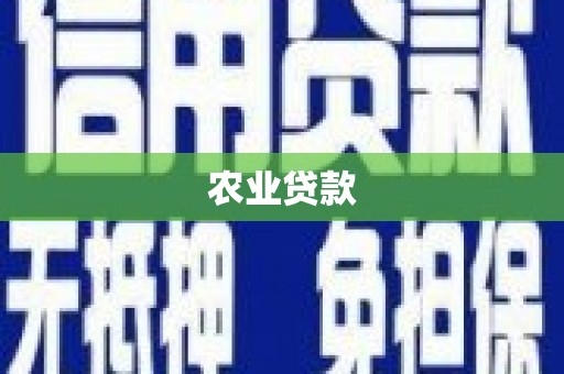 峨眉山农业贷款