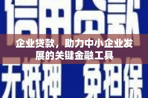峨眉山企业贷款，助力中小企业发展的关键金融工具