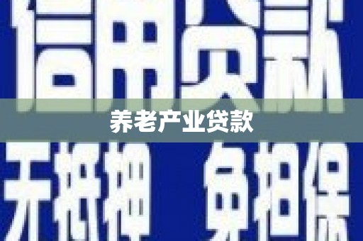 峨眉山养老产业贷款